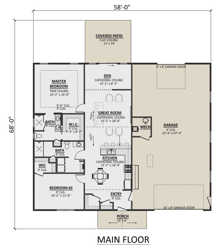 House Plan House Plan #32306 Drawing 1