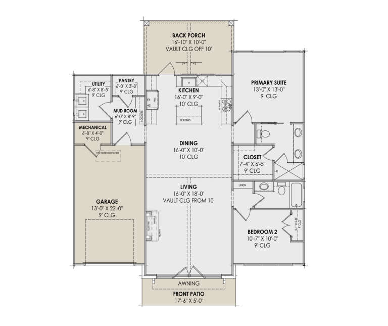 House Plan House Plan #32307 Drawing 1