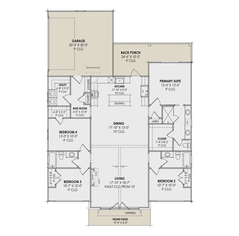 House Plan House Plan #32308 Drawing 1