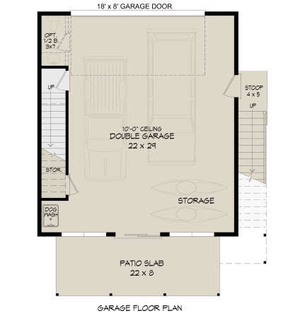 Garage Floor for House Plan #940-01236
