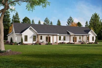 Modern Farmhouse House Plan #009-00426 Elevation Photo