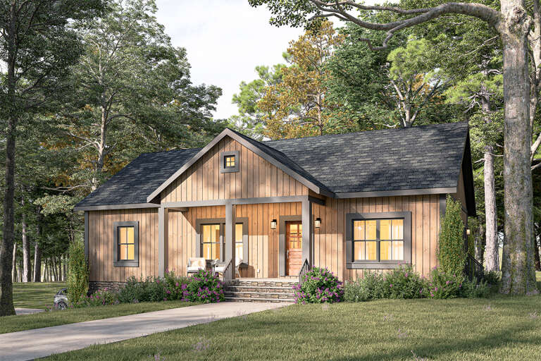 House Plan House Plan #32314 Angled Front Elevation