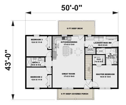 Main Floor  for House Plan #1776-00145