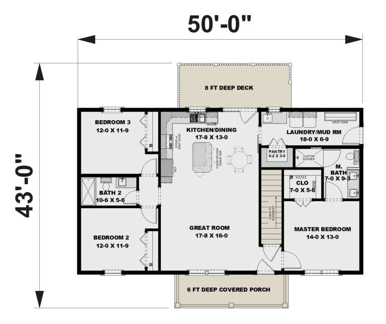 House Plan House Plan #32314 Drawing 1
