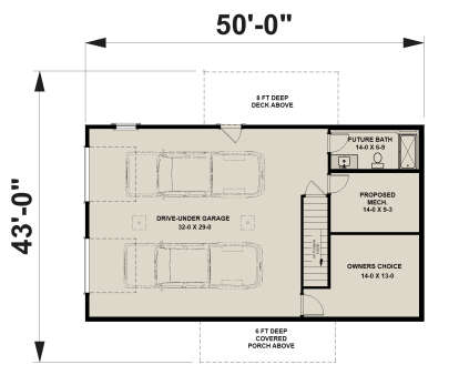 Basement for House Plan #1776-00145