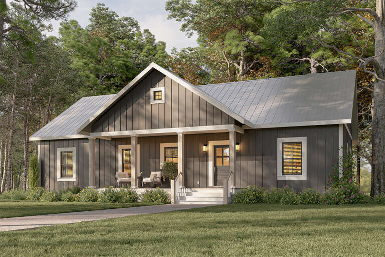 House Plan House Plan #32315 Angled Front Elevation