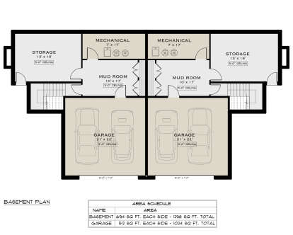 Basement for House Plan #5984-00019