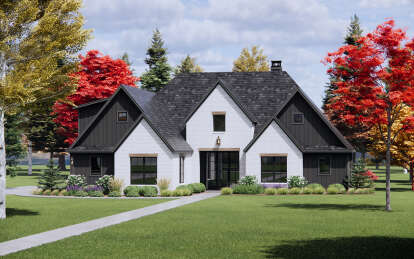 Modern Transitional House Plan #7983-00139 Elevation Photo