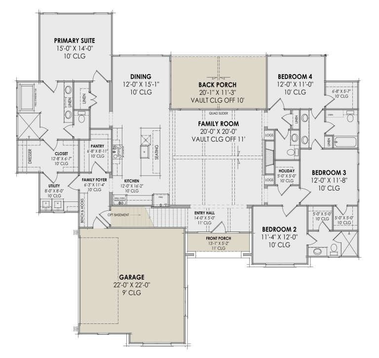 House Plan House Plan #32318 Drawing 1