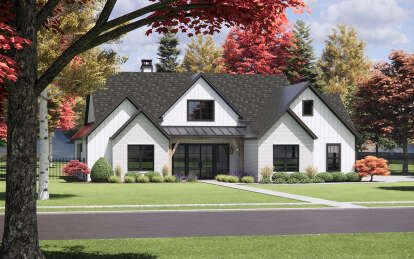 Modern Transitional House Plan #7983-00140 Elevation Photo