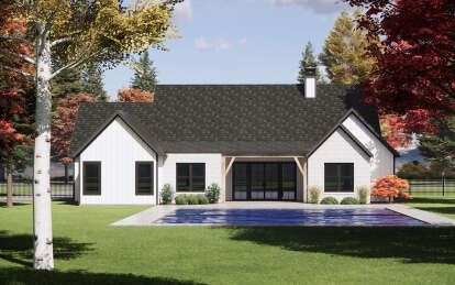 Modern Transitional House Plan #7983-00140 Elevation Photo