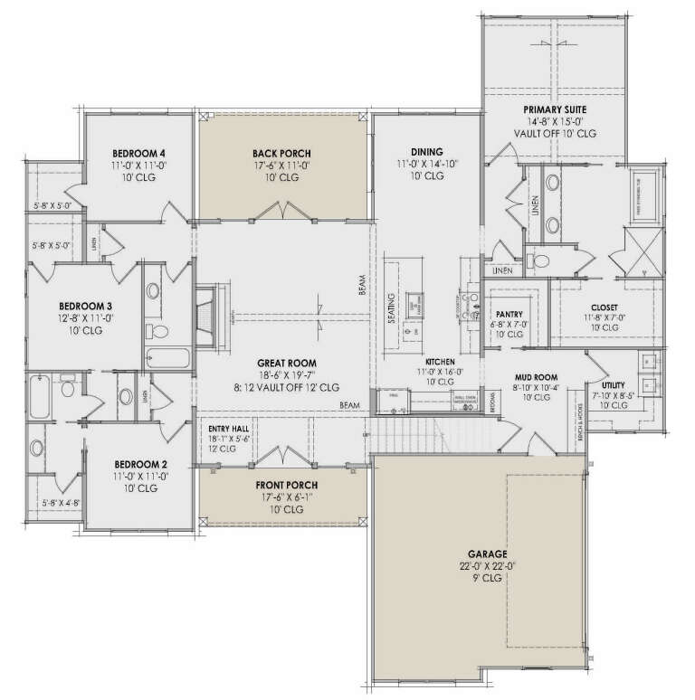 House Plan House Plan #32320 Drawing 1