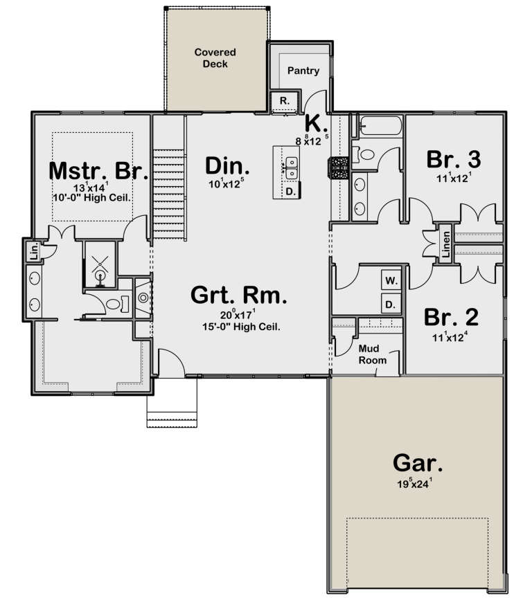 House Plan House Plan #32322 Drawing 1