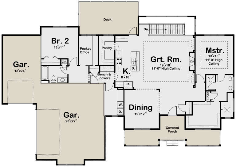 House Plan House Plan #32323 Drawing 1