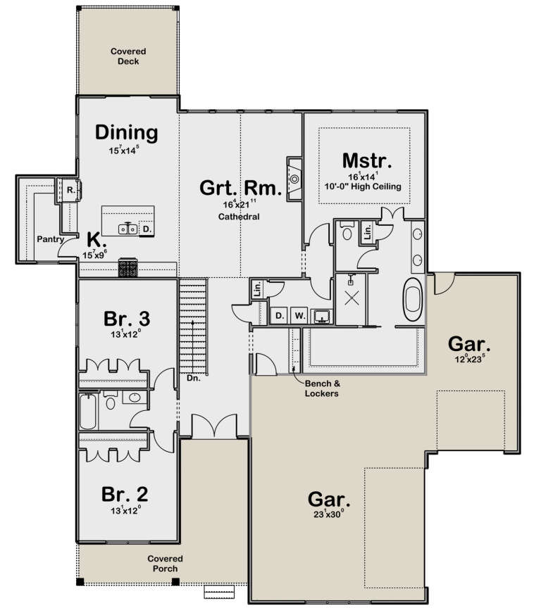 House Plan House Plan #32324 Drawing 1