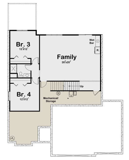Basement for House Plan #1935-00005