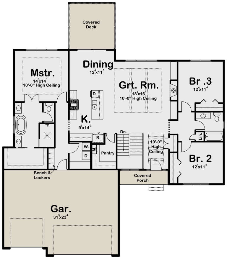 House Plan House Plan #32326 Drawing 1
