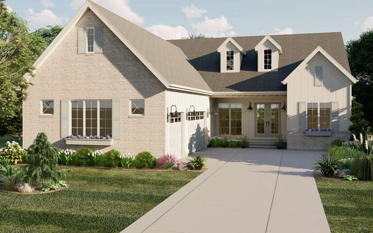 House Plan House Plan #32327 Angled Front Elevation