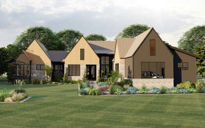 Modern Transitional House Plan #1935-00008 Elevation Photo