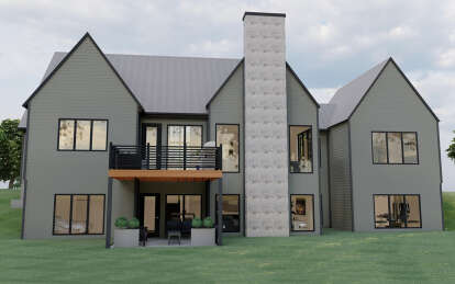 Modern Transitional House Plan #1935-00008 Elevation Photo