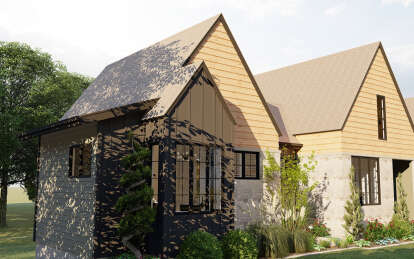 Modern Transitional House Plan #1935-00008 Elevation Photo