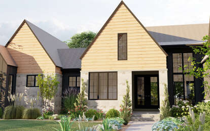 Modern Transitional House Plan #1935-00008 Elevation Photo