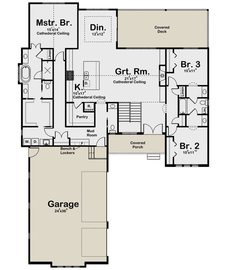House Plan House Plan #32329 Drawing 1