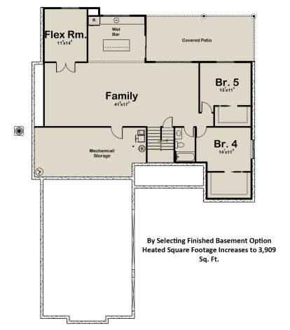 Basement for House Plan #1935-00009