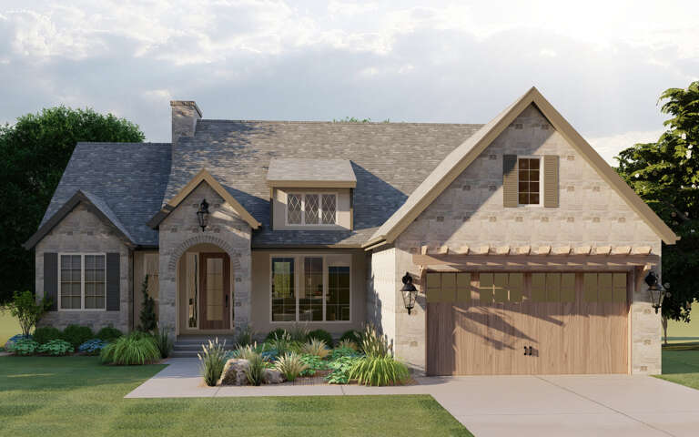 House Plan House Plan #32330 Angled Front Elevation
