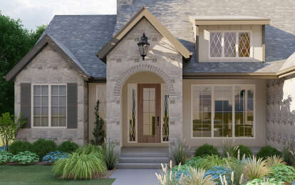 European House Plan #1935-00010 Elevation Photo