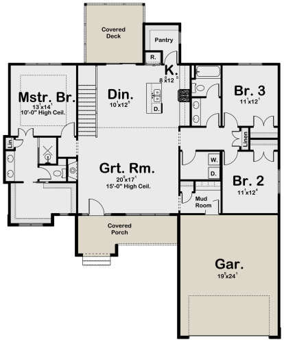 Main Floor  for House Plan #1935-00010