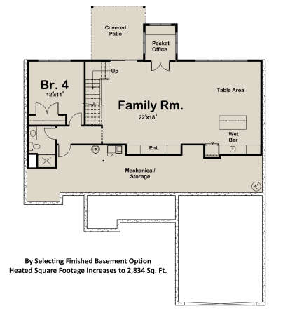 Basement for House Plan #1935-00010