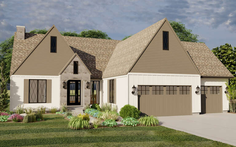 House Plan House Plan #32331 Angled Front Elevation