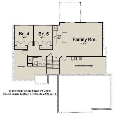 Basement for House Plan #1935-00011