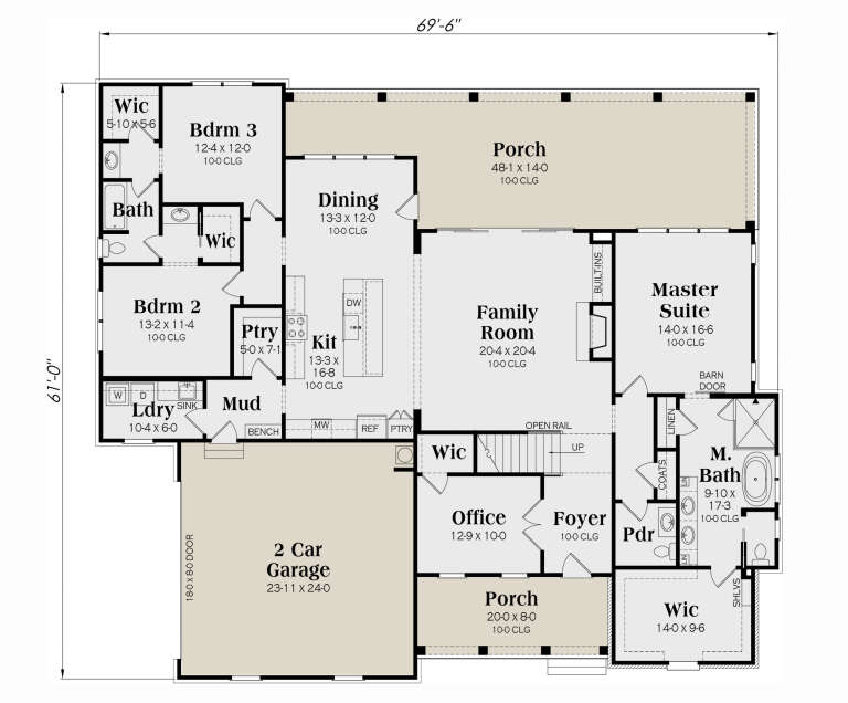 House Plan House Plan #32332 Drawing 1