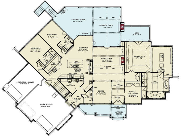 House Plan House Plan #32334 Drawing 1