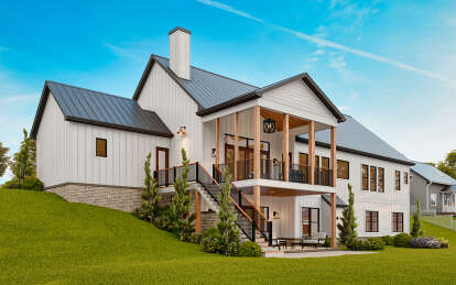 Modern Farmhouse House Plan #699-00401 Elevation Photo