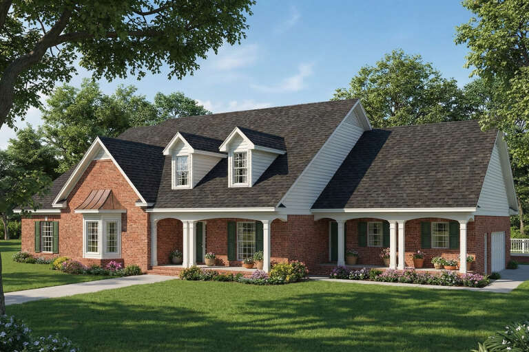 House Plan House Plan #3234 Angled Front Elevation