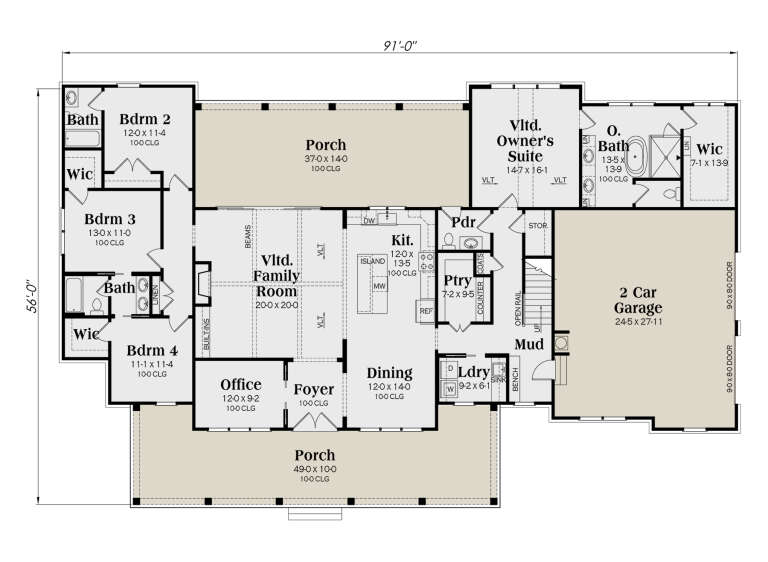 House Plan House Plan #32340 Drawing 1