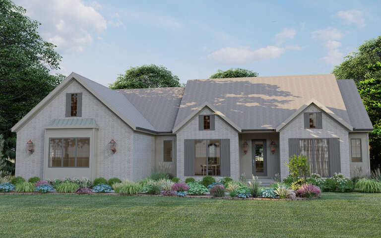 House Plan House Plan #32341 Angled Front Elevation