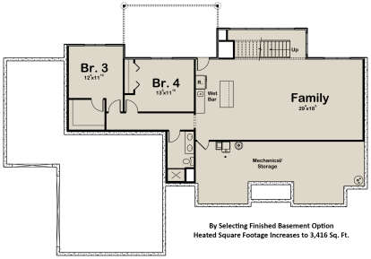 Basement for House Plan #1935-00012