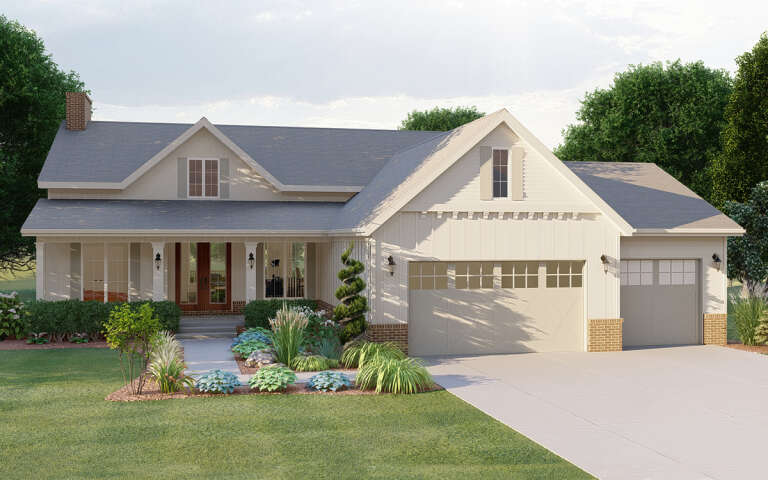 House Plan House Plan #32342 Angled Front Elevation