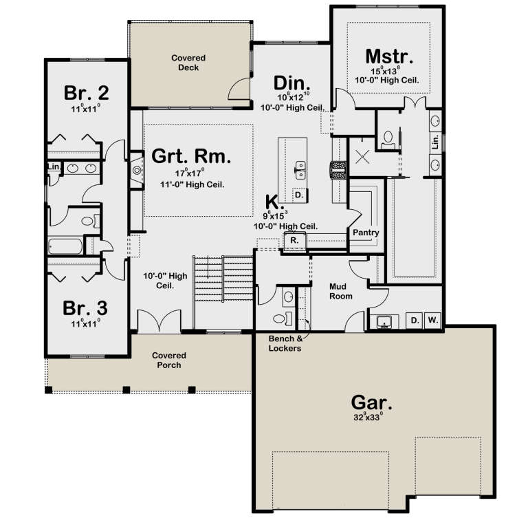 House Plan House Plan #32342 Drawing 1