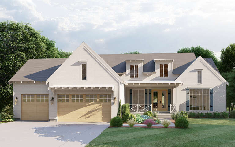 House Plan House Plan #32343 Angled Front Elevation