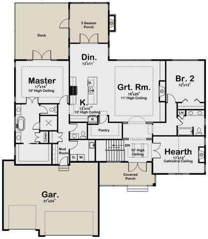 Main Floor  for House Plan #1935-00014