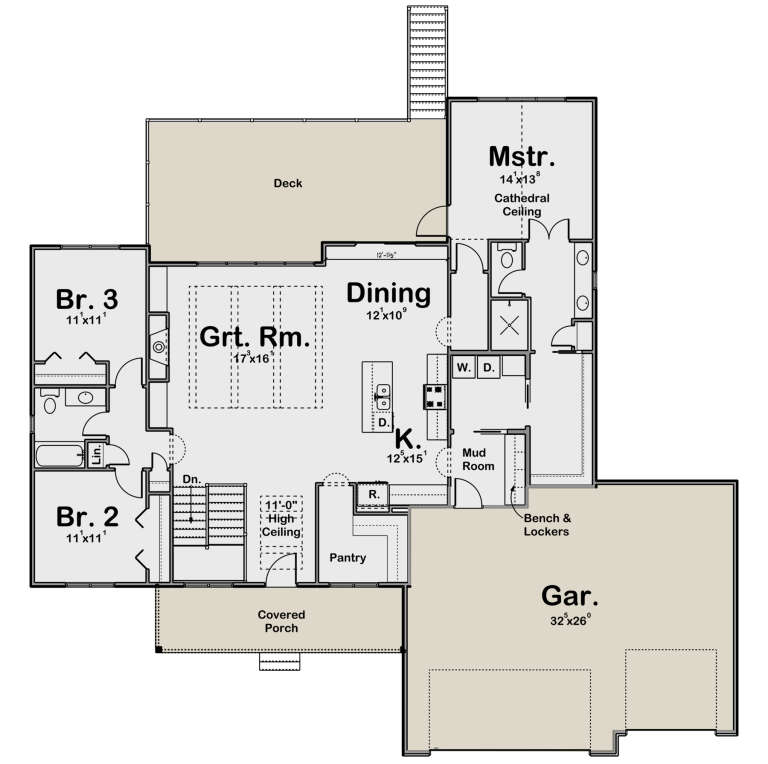 House Plan House Plan #32344 Drawing 1