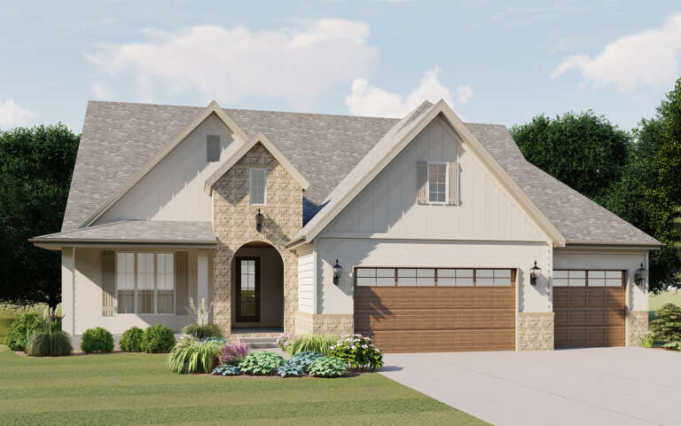 House Plan House Plan #32345 Angled Front Elevation