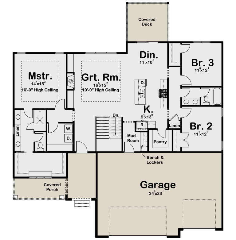House Plan House Plan #32345 Drawing 1