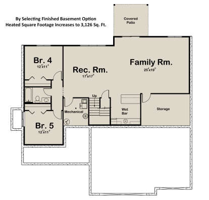 Basement for House Plan #1935-00016