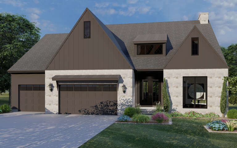House Plan House Plan #32347 Angled Front Elevation